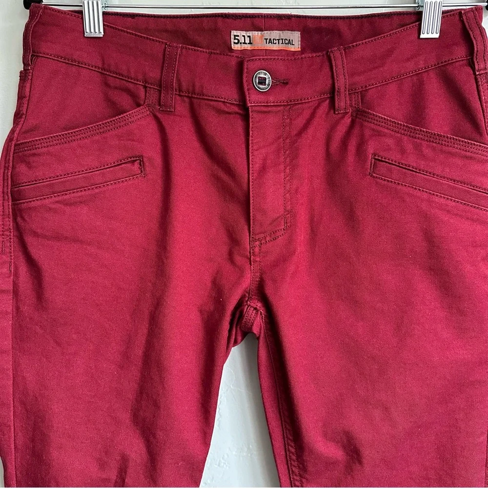 5.11 Tactical Women's Defender Flex Slim‎ Pants Maroon Red Size 10 EUC